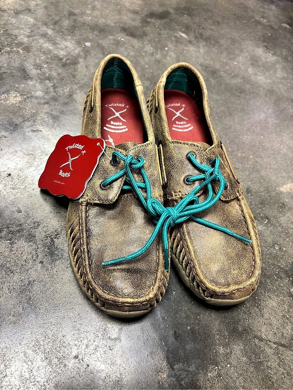 Sperry Authentic Original 2-Eye Boat Shoes Brown & Teal US 9M NWT